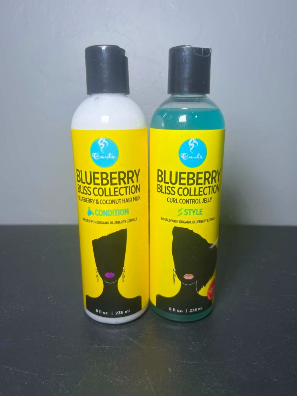 NEW Curls Blueberry Bliss, Blueberry & Coconut Hair Milk & Curl Control Jelly.